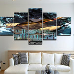 Solo Leveling 5 Pieces Canvas Modern Home Room Decoration Anime 5 Panel Wall Art Picture Canvas