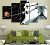 Ichigo Kurosaki 5 Pieces Canvas Wall Art Pictures living Room Yin Yang Ichigo Sword Fighting Canvas