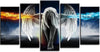 Angel Fire and Ice 5 Piece Canvas Painting Wall Art Home Decor 5 Panel Canvas