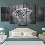 Game of Thrones Winter is Coming 5 Pieces Wall Art Canvas Home Decor Living Room Decoration Canvas