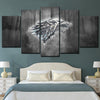Game of Thrones Winter is Coming 5 Pieces Wall Art Canvas Home Decor Living Room Decoration Canvas