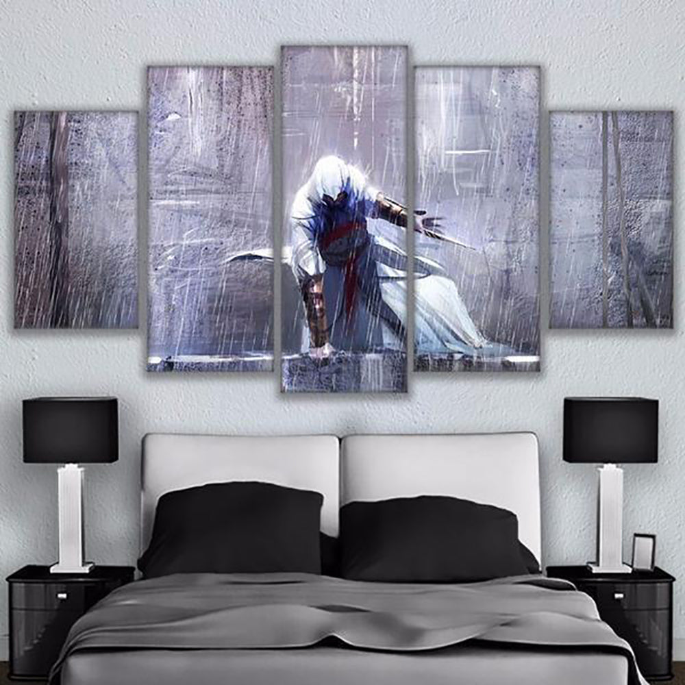 Assassin's Creed Altair 5 Panels Wall Art Home Decor Canvas Printing Print Canvas Picture