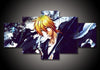 Bleach Ichigo Kurosaki Bankai Form 5 Piece Canvas Wall Art Poster Living Room Decor 5 Panel Canvas