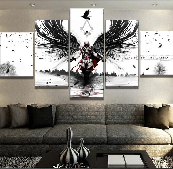 Assassin's Creed 5 Panels Canvas Painting Print Wall Art Home Decor 5 Pieces Canvas