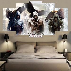 Assassin's Creed 5 Panel Canvas Wall Art Home Decor The 1st Assassin's Creed 5 Pieces Canvas
