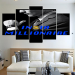 Insta Millionaire Wall Art 5 Pieces Canvas Living Room Home Decor 5 Panel Canvas
