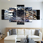 Solo Leveling Sung Jin-Woo 5 Pieces Canvas Home Room Decor Wall Art Living Room 5 Panel Canvas