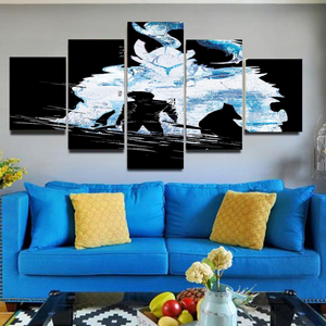 Sung Jin-Woo Igris 5 Pieces Canvas Wall Art Print Home Decor Living Room 5 Panel Canvas