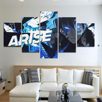 Solo Leveling Sung Jin-Woo Arise 5 Pieces Canvas Home Decor Living Room 5 Panel Canvas