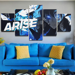 Solo Leveling Sung Jin-Woo Arise 5 Pieces Canvas Home Decor Living Room 5 Panel Canvas