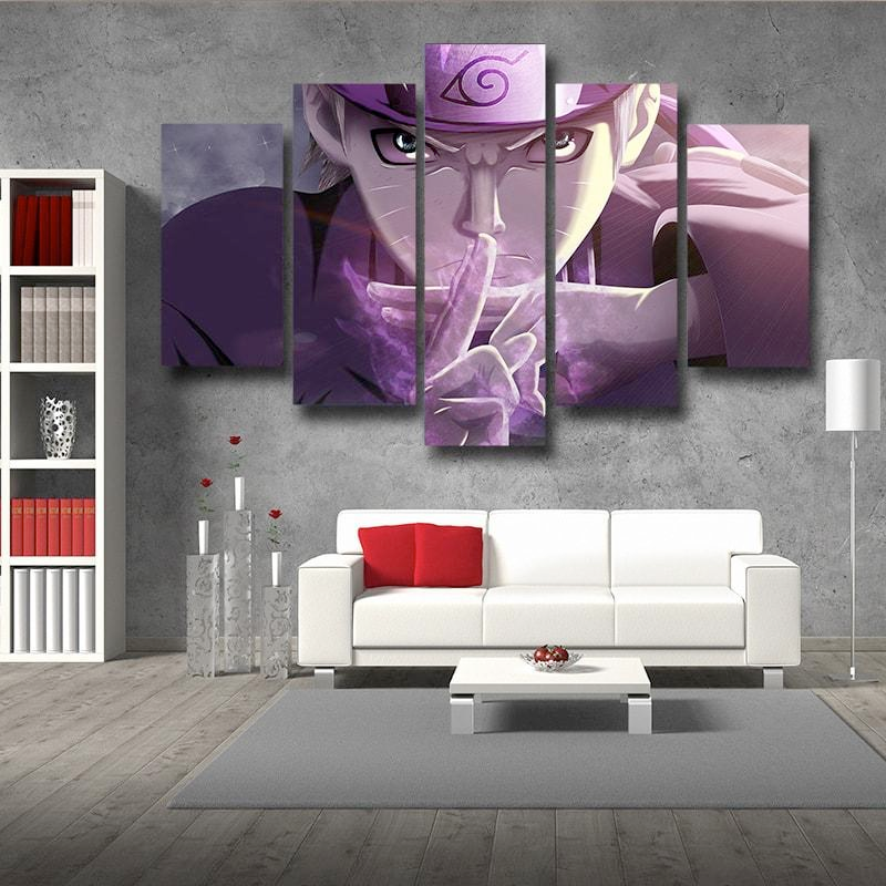 Naruto 5 Pieces Canvas Bedroom Home Wall Decoration Living Room Decor Wall Art Canvas
