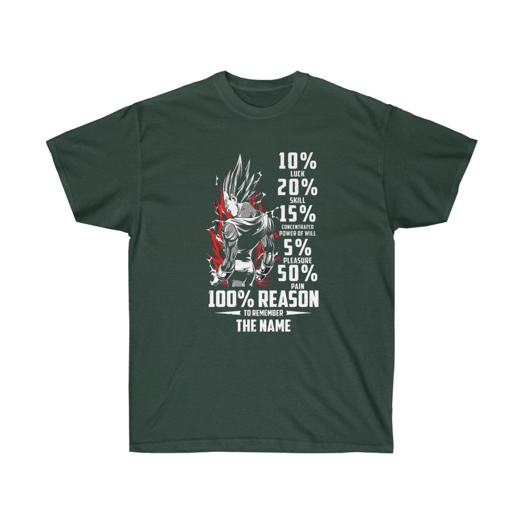 Vegeta 100% Reason To Remember The Name T-Shirt